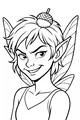 Free Fairy Coloring Page - Mischievous Acorn Cap Sprite Portrait (Printable PDF)