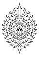 Free Alien Crest Coloring Page - Fiery Symmetrical Emblem (Printable PDF)