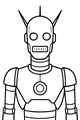 Free Robot Boy Coloring Page - Cartoon Android With Antennas (Printable PDF)