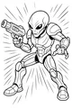 Free Alien Coloring Page - Armored Laser Scout in Action (Printable PDF)