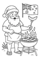 Free Santa Claus Coloring Page - Aussie BBQ Christmas (Printable PDF)