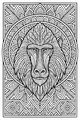 Free Baboon Coloring Page - Majestic Jungle Mandala Face (Printable PDF)