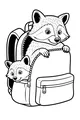 Free Raccoon Coloring Page - Sneaky Backpack Buddies Adventure (Printable PDF)