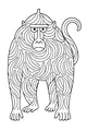 Free Baboon Coloring Page - Cartoon Baboon Covered in Bananas (Printable PDF)