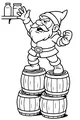 Free Dwarf Coloring Page - Bearded Barrel Top Shelf Reach (Printable PDF)