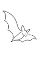 Free Bat Coloring Page - Simple Midnight Flyer With Big Wings (Printable PDF)