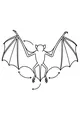 Free Bat Coloring Page - Wings in Motion From Behind (Printable PDF)