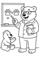 Free Bear Coloring Page - Teacher Bear Classroom Math Lesson (Printable PDF)