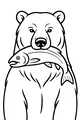 Free Bear Coloring Page - Big Catch by the Riverbank (Printable PDF)