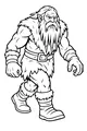 Free Giant Coloring Page - Bearded Warrior Marching Forward (Printable PDF)