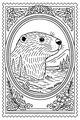 Free Beaver Coloring Page - Framed Riverbank Portrait (Printable PDF)