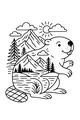 Free Beaver Coloring Page - Smiling Wilderness Scene Inside (Printable PDF)