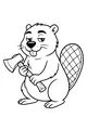 Free Beaver Coloring Page - Cartoon Beaver With Axe (Printable PDF)