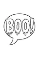 Free Boo Speech Bubble Coloring Page - Dripping Slime Letters (Printable PDF)