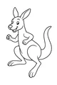 Free Kangaroo Coloring Page - Happy Cartoon Joey Hopping (Printable PDF)