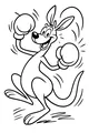 Free Kangaroo Coloring Page - Cartoon Boxing Joey Jumping (Printable PDF)