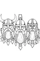 Free Dwarf Warriors Coloring Page - Braided Beards and Viking Helmets (Printable PDF)
