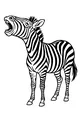 Free Zebra Coloring Page - Braying Safari Stripes (Printable PDF)