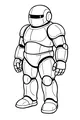 Free Robot Coloring Page - Friendly Humanoid Bot in Big Boots (Printable PDF)