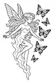 Free Fairy Coloring Page - Butterfly Ballet Fairy Girl (Printable PDF)