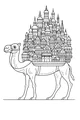 Free Camel Coloring Page - City of Towers on Its Back (Printable PDF)