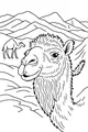 Free Camel Coloring Page - Curious Camel in Sunny Desert Hills (Printable PDF)