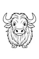 Free Buffalo Coloring Page - Cute Fuzzy Buffalo With Big Eyes (Printable PDF)