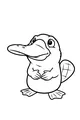Free Platypus Coloring Page - Cute Cartoon With Big Duck Bill (Printable PDF)