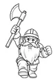 Free Dwarf Warrior Coloring Page - Brave Beard Charging Forward (Printable PDF)