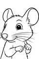 Free Mouse Coloring Page - Cute Cartoon Mouse With Big Eyes (Printable PDF)