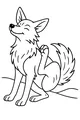 Free Coyote Coloring Page - Cheery Cartoon Coyote Scratching (Printable PDF)