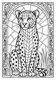 Free Cheetah Coloring Page - Sunlit Big Cat in Tall Grass (Printable PDF)
