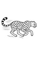 Free Cheetah Coloring Page - Running at Full Speed in the Savanna (Printable PDF)