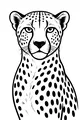Free Cheetah Coloring Page - Calm Spotted Cheetah Sitting Upright (Printable PDF)
