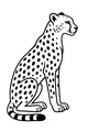 Free Cheetah Coloring Page - Spotted Big Cat Sitting in Savanna (Printable PDF)
