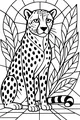 Free Cheetah Coloring Page - Spotted Cat in Sunny Jungle (Printable PDF)