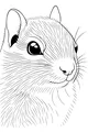 Free Chipmunk Coloring Page - Cute Close-Up Forest Face (Printable PDF)