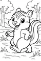 Free Chipmunk Coloring Page - Sunny Forest Stroll (Printable PDF)