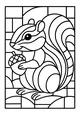 Free Chipmunk Coloring Page - Cute Chipmunk Holding Acorn (Printable PDF)
