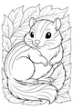Free Chipmunk Coloring Page - Chubby Cheeks in Leafy Hideaway (Printable PDF)