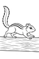 Free Chipmunk Coloring Page - Busy Striped Chipmunk on a Log (Printable PDF)