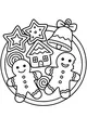 Free Gingerbread Christmas Cookies Coloring Page - Festive Treat Plate (Printable PDF)