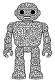 Free Robot Coloring Page - Friendly Circuit Gear Bot (Printable PDF)