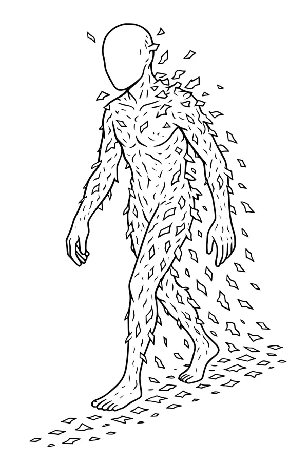 Free Monster Coloring Page - Flutterflake Creature on a Stroll (Printable PDF)