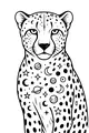 Free Cheetah Coloring Page - Starry Galaxy Spots (Printable PDF)