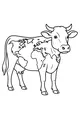 Free Cow Coloring Page - World Map Cow Design (Printable PDF)