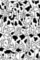 Free Cow Coloring Page - Spotted Cows and Milk Cartons Pattern (Printable PDF)