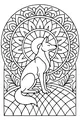 Free Coyote Coloring Page - Howling Coyote in Mandala Circle (Printable PDF)