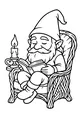 Free Gnome Coloring Page - Cozy Bedtime Story by Candlelight (Printable PDF)