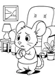 Free Mouse Coloring Page - Nervous Mouse in Cozy Living Room (Printable PDF)